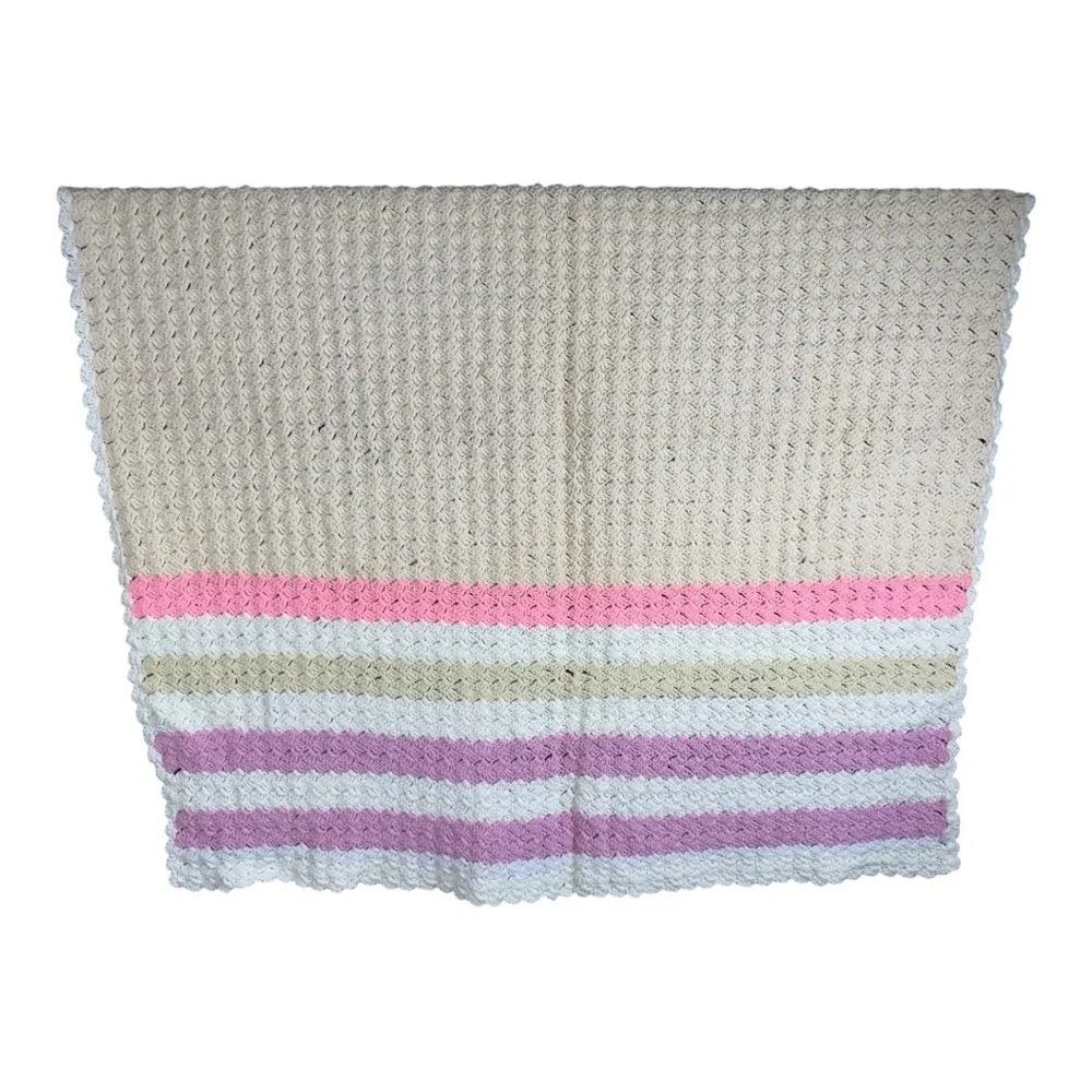 Colorful Striped‎ Crochet Blanket